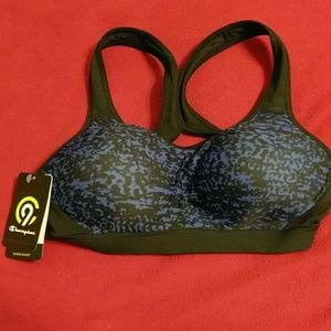 Champion brand black/blue sports bra